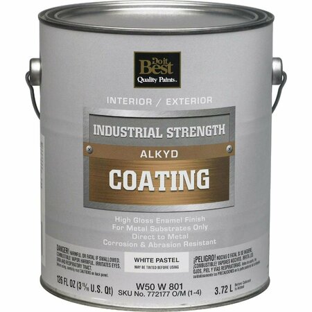 ALL-SOURCE Pastel Base Alkyd Industrial Coating, White, 1 Gal. W50W00801-16